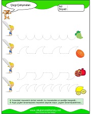 okul öncesi çizgi çalışma sayfaları